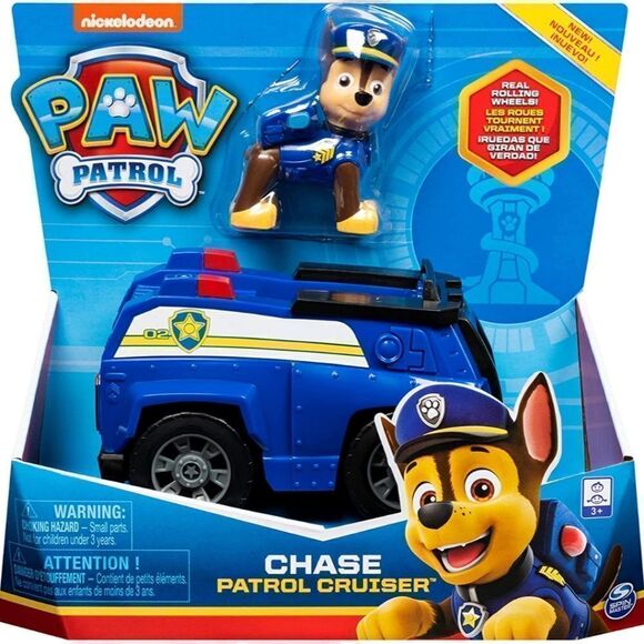 New Spinmaster Paw Patrol Chase Patrol Cruiser Vehicle & Collectible Figure - Picture 2 of 8